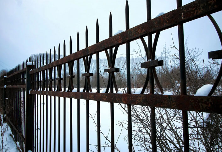 Fence at an abandoned cemetery